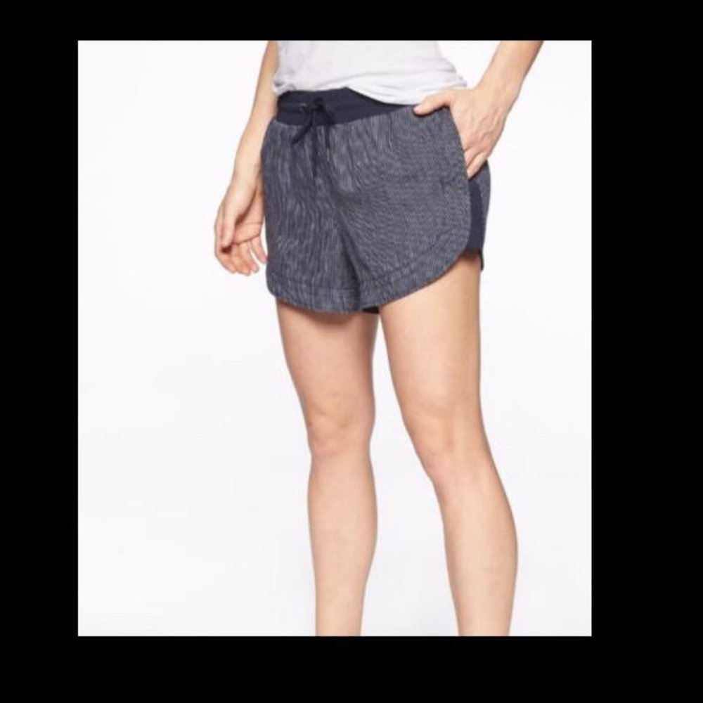 Athleta Bali Linen Shorts Size 0 Pull On Drawstring Casual